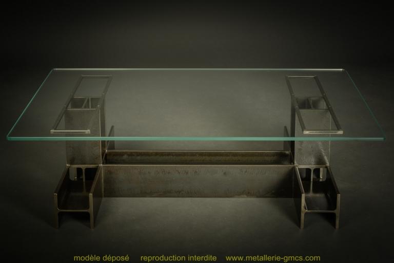 table basse type H vue d'ensemble 