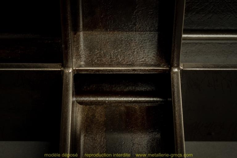 table basse type H détail structure 
