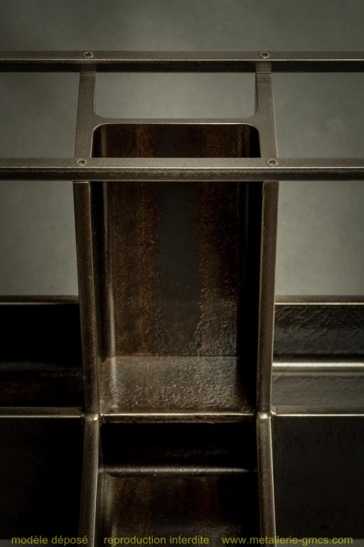 table basse type H détail structure 