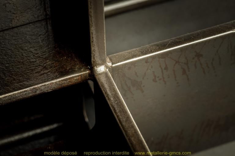 table basse type H détail soudure 