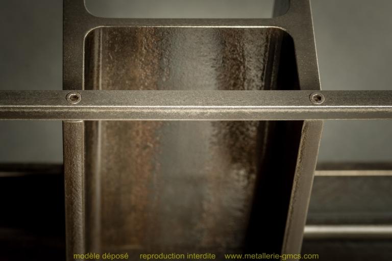 table basse type H détail visses